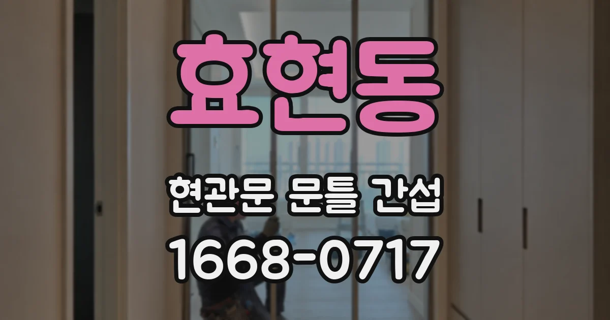 효현동 현관문 문틀 간섭