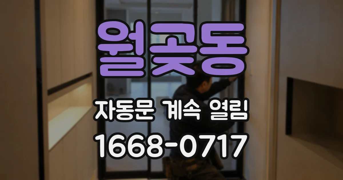 월곶동 자동문 계속 열림