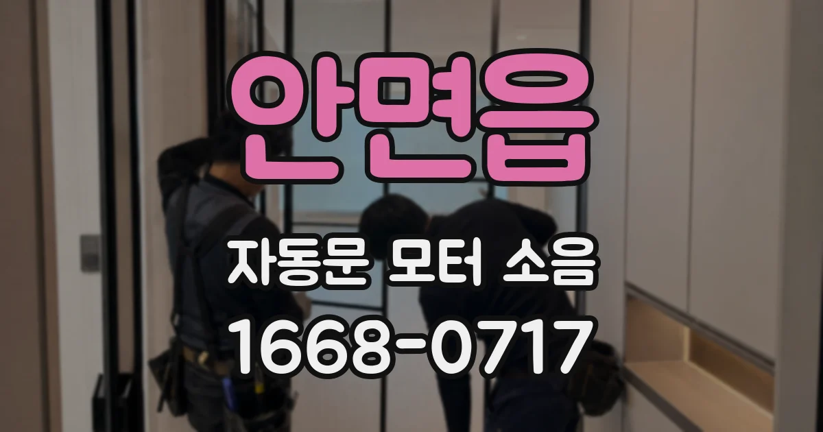 안면읍 자동문 모터 소음