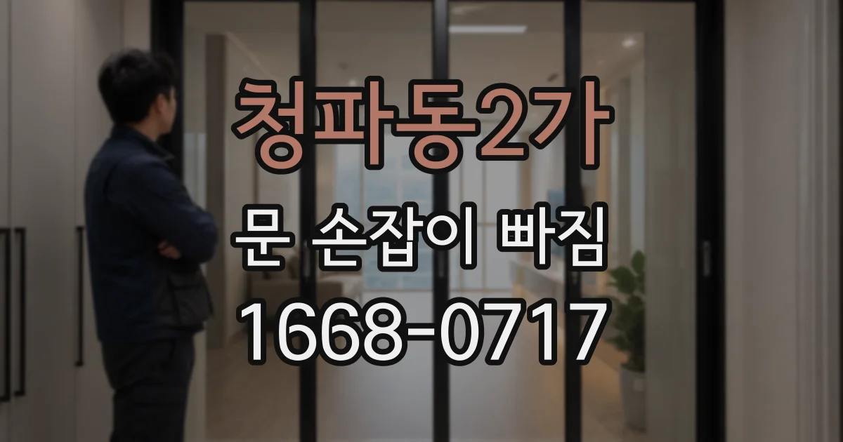 청파동2가 문 손잡이 빠짐