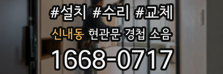 신내동 현관문 경첩 소음