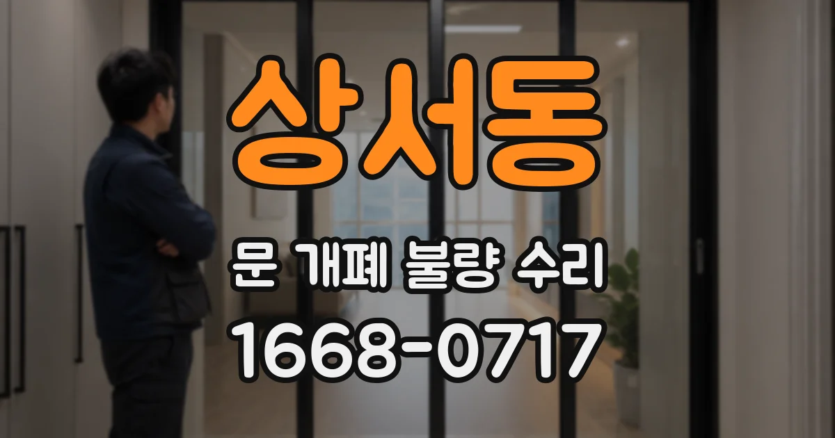상서동 문 개폐 불량 수리