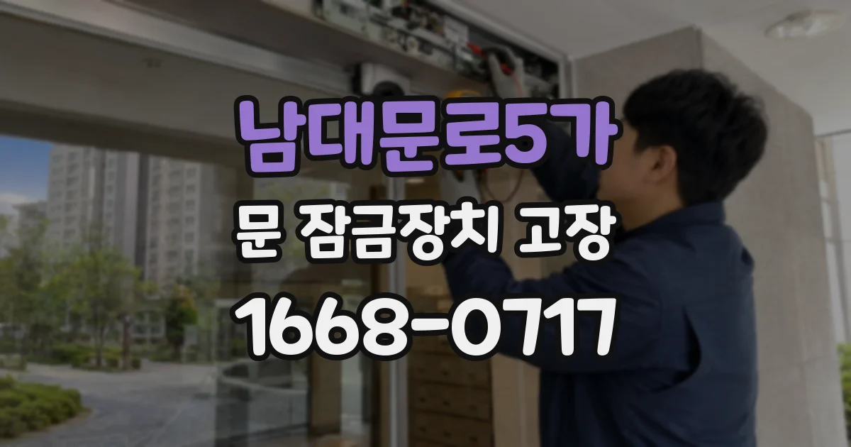 남대문로5가 문 잠금장치 고장