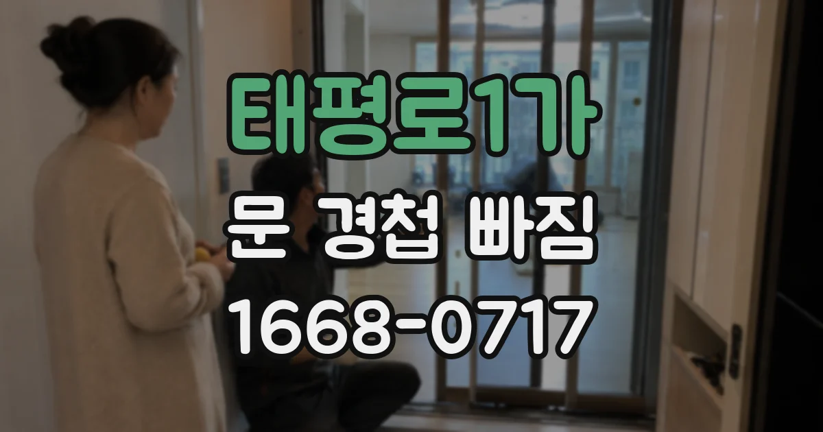 태평로1가 문 경첩 빠짐