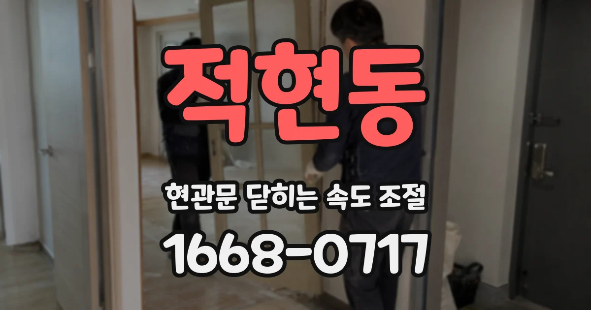 적현동 현관문 닫히는 속도 조절