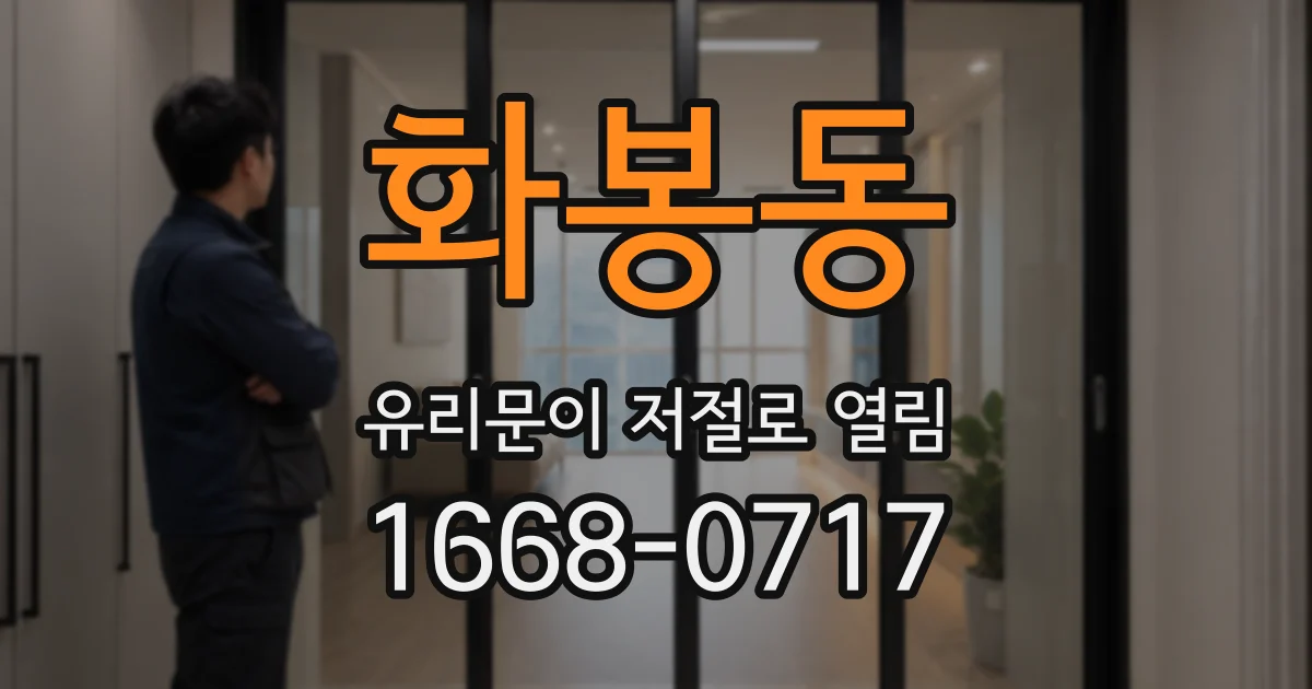 화봉동 유리문이 저절로 열림