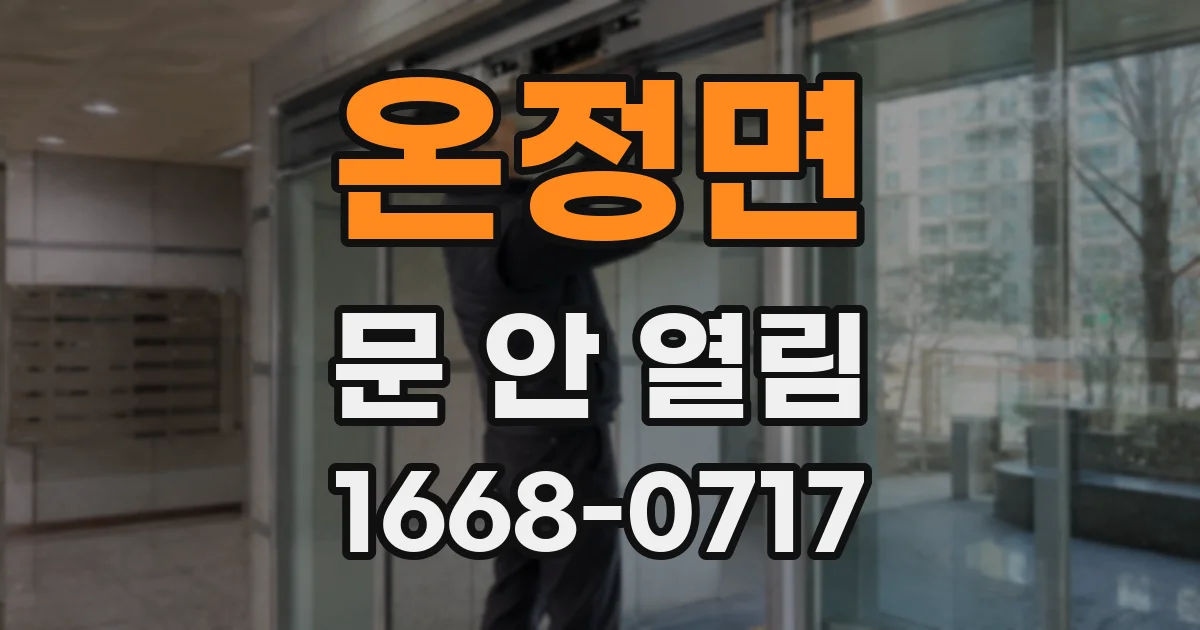 온정면 문 안 열림