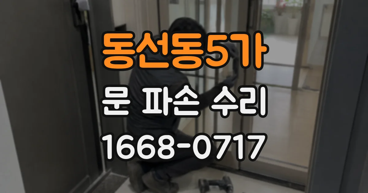동선동5가 문 파손 수리