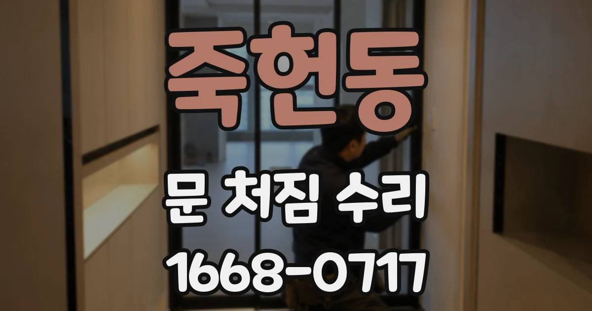 죽헌동 문 처짐 수리