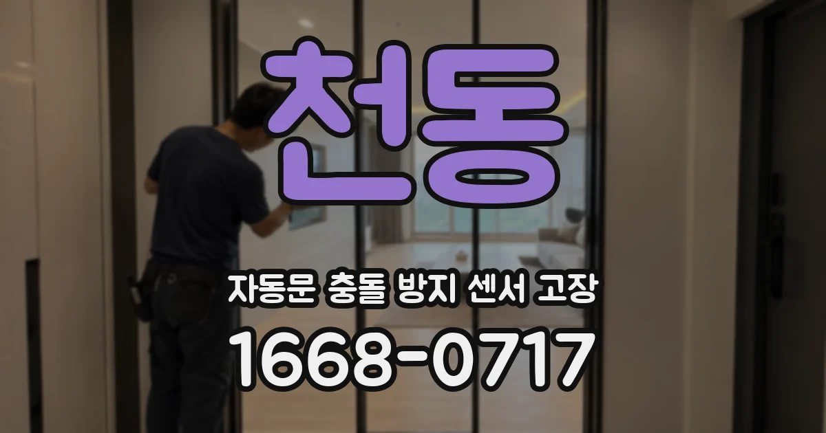 천동 자동문 충돌 방지 센서 고장