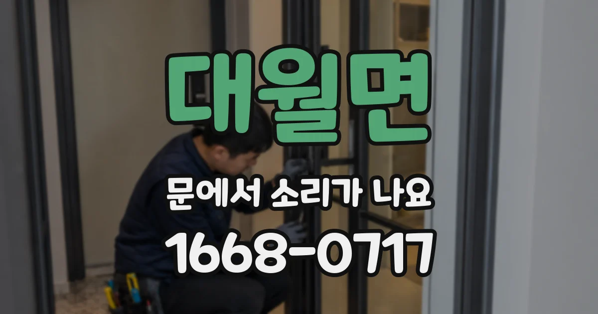 대월면 문에서 소리가 나요