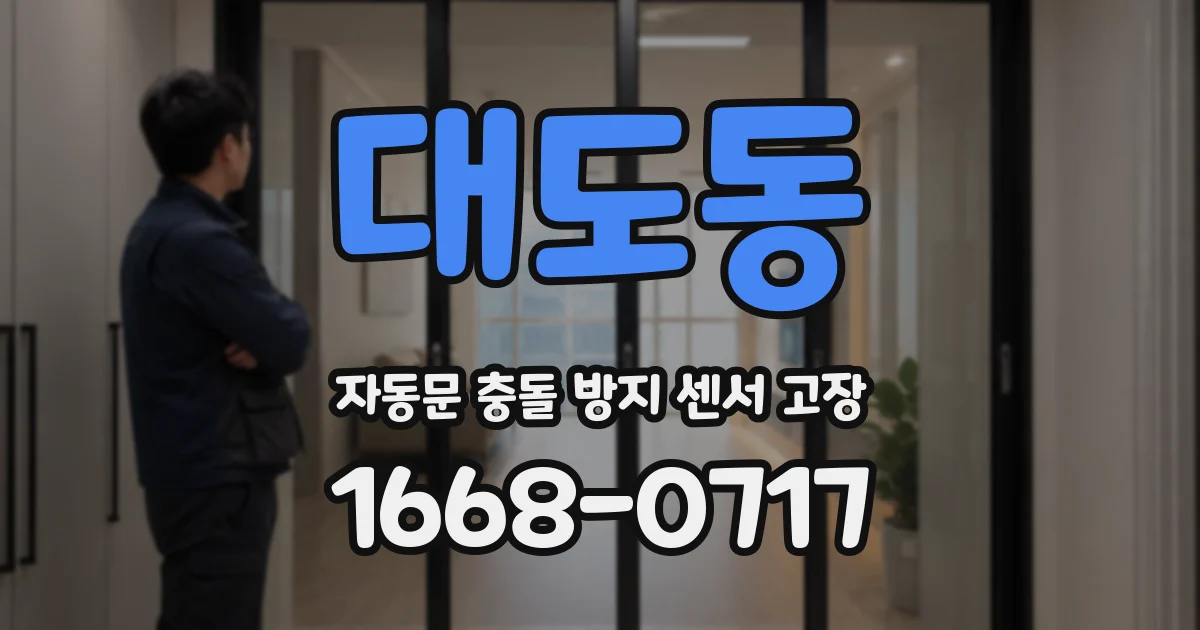 대도동 자동문 충돌 방지 센서 고장
