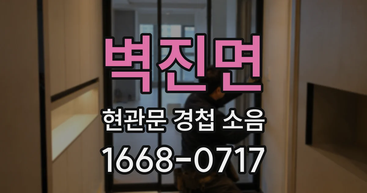 벽진면 현관문 경첩 소음
