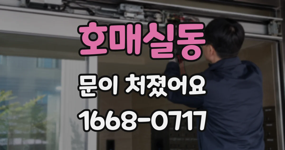 호매실동 문이 처졌어요