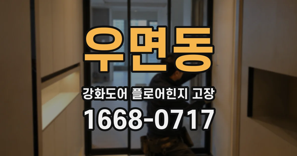 우면동 강화도어 플로어힌지 고장
