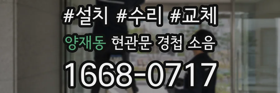 양재동 현관문 경첩 소음