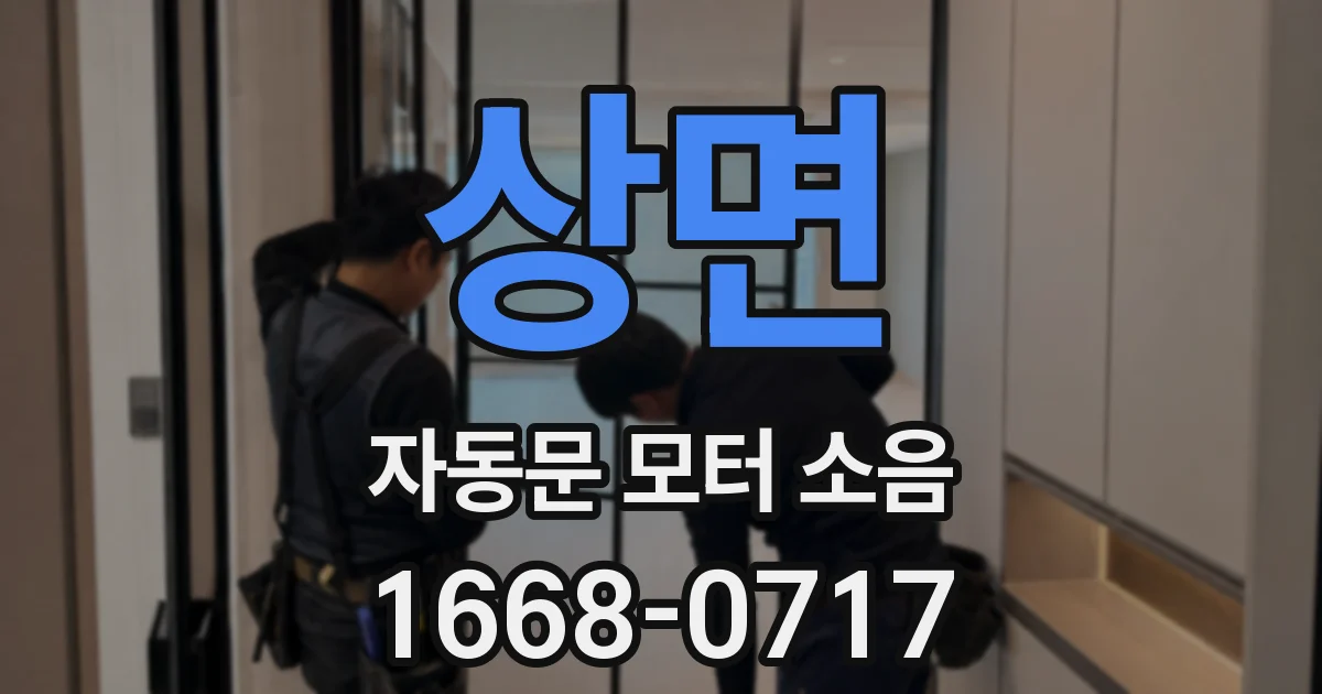 상면 자동문 모터 소음
