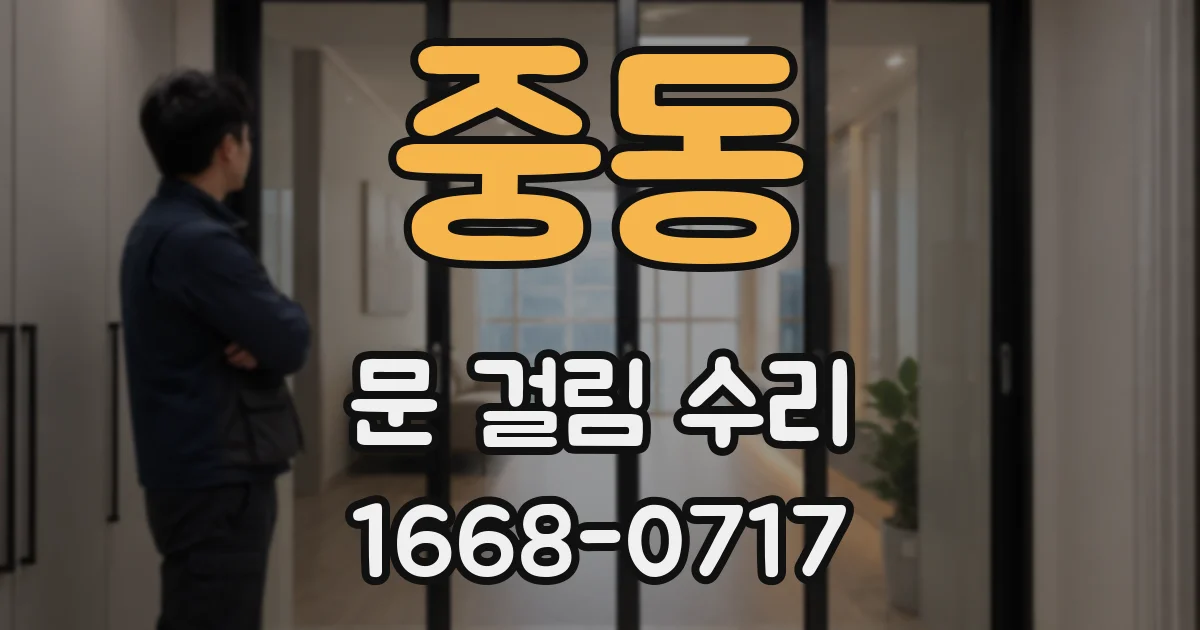 중동 문 걸림 수리