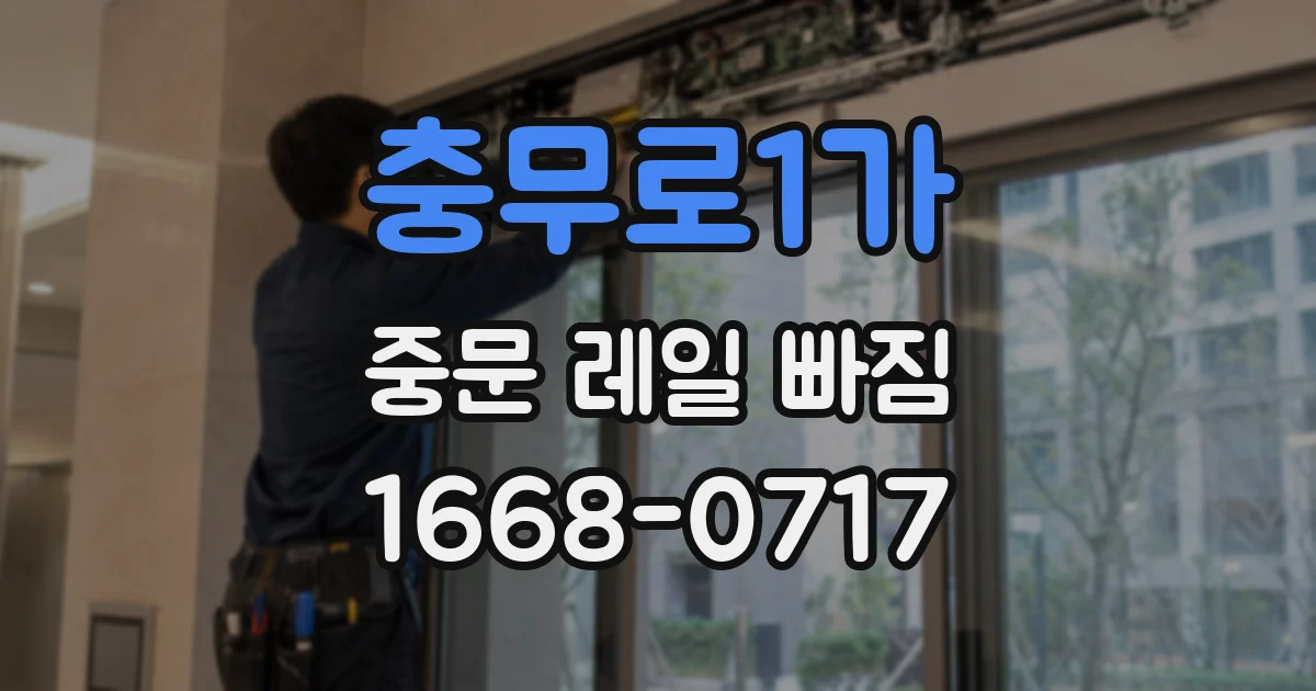 충무로1가 중문 레일 빠짐