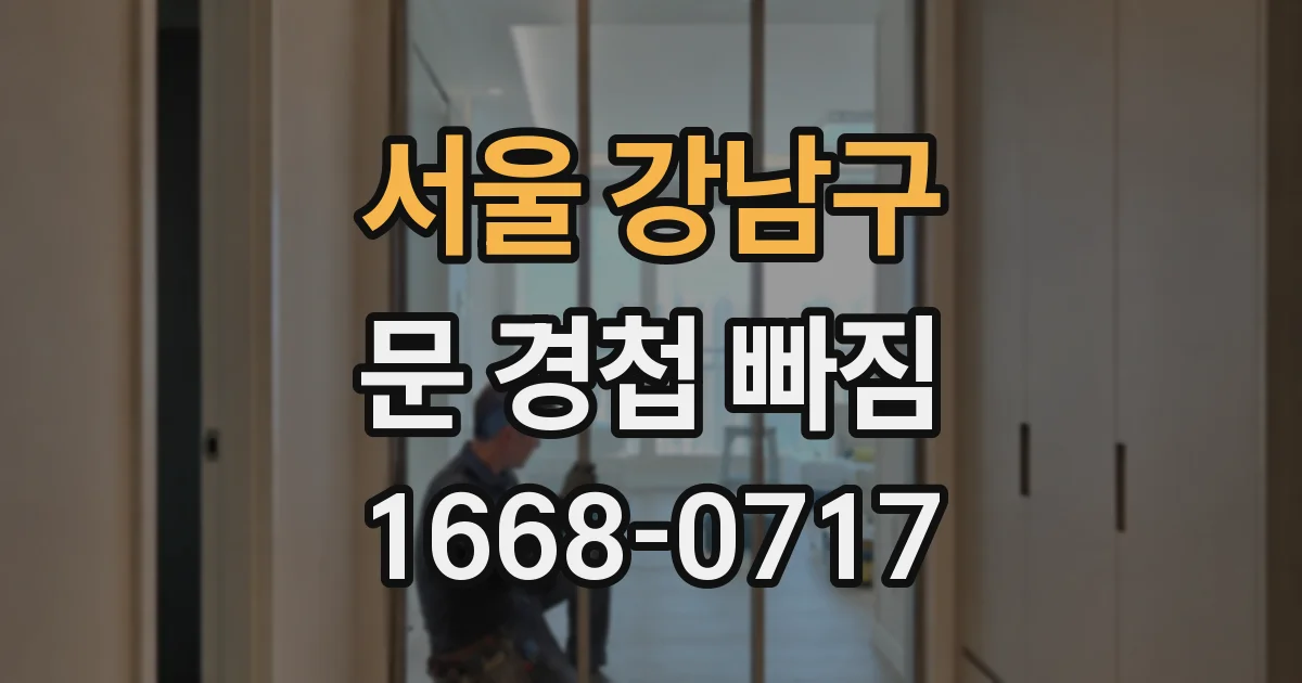 서울 강남구 문 경첩 빠짐