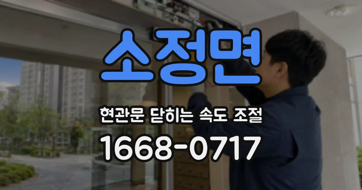소정면 현관문 닫히는 속도 조절