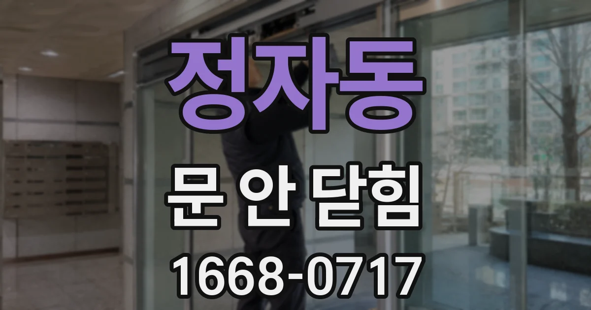 정자동 문 안 닫힘