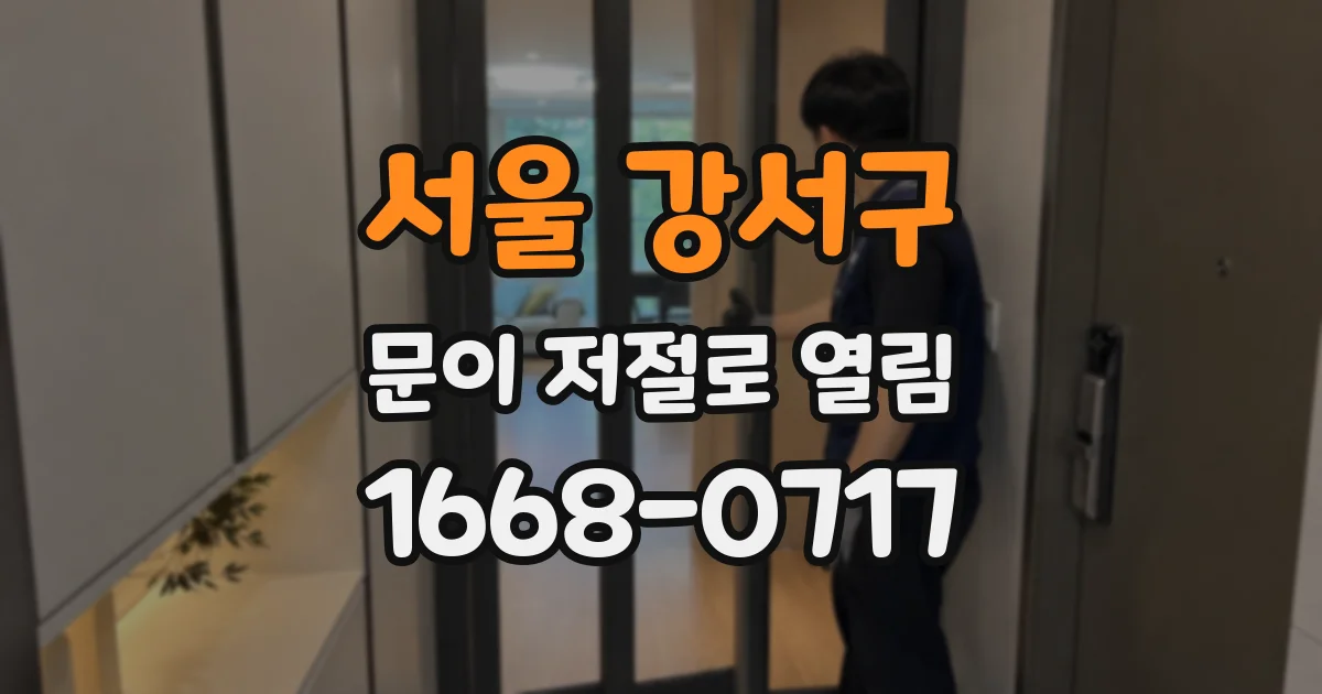 서울 강서구 문이 저절로 열림