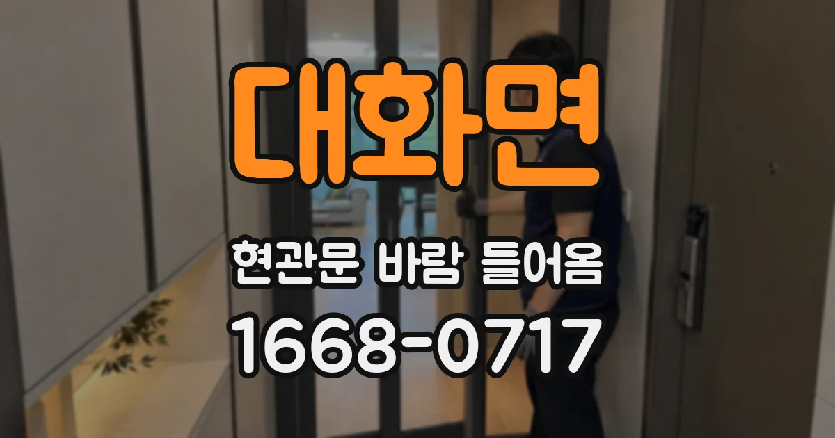 대화면 현관문 바람 들어옴