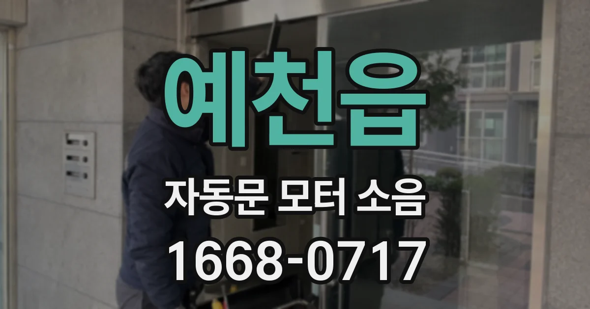 예천읍 자동문 모터 소음