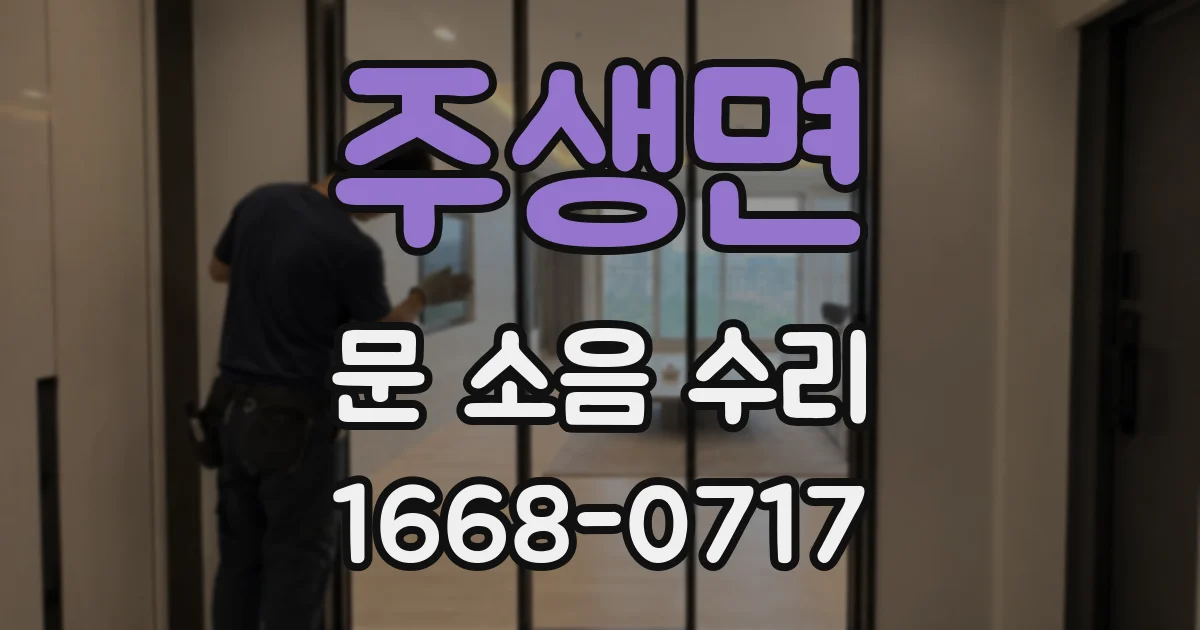 주생면 문 소음 수리