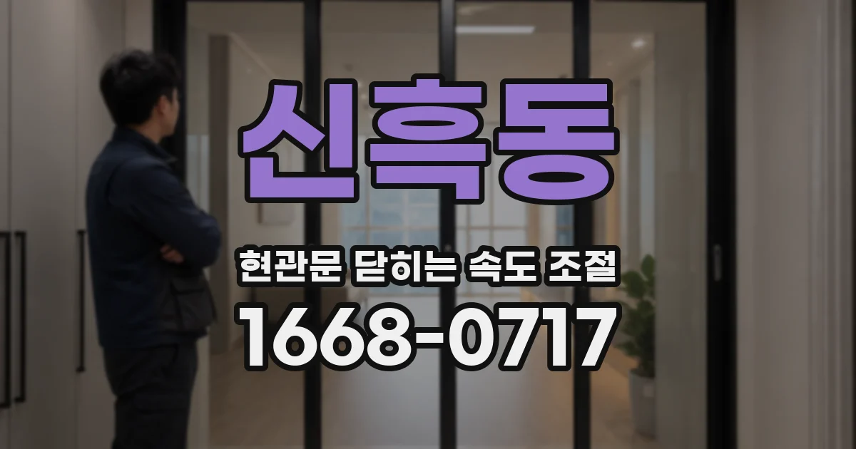 신흑동 현관문 닫히는 속도 조절