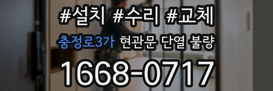 충정로3가 현관문 단열 불량