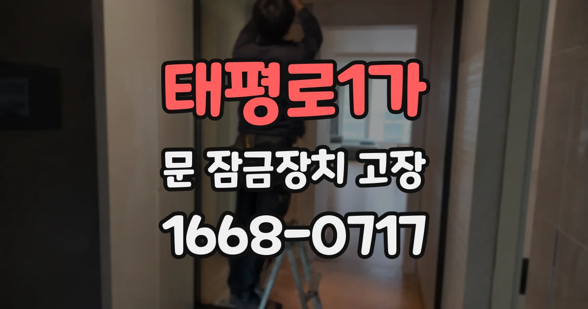 태평로1가 문 잠금장치 고장