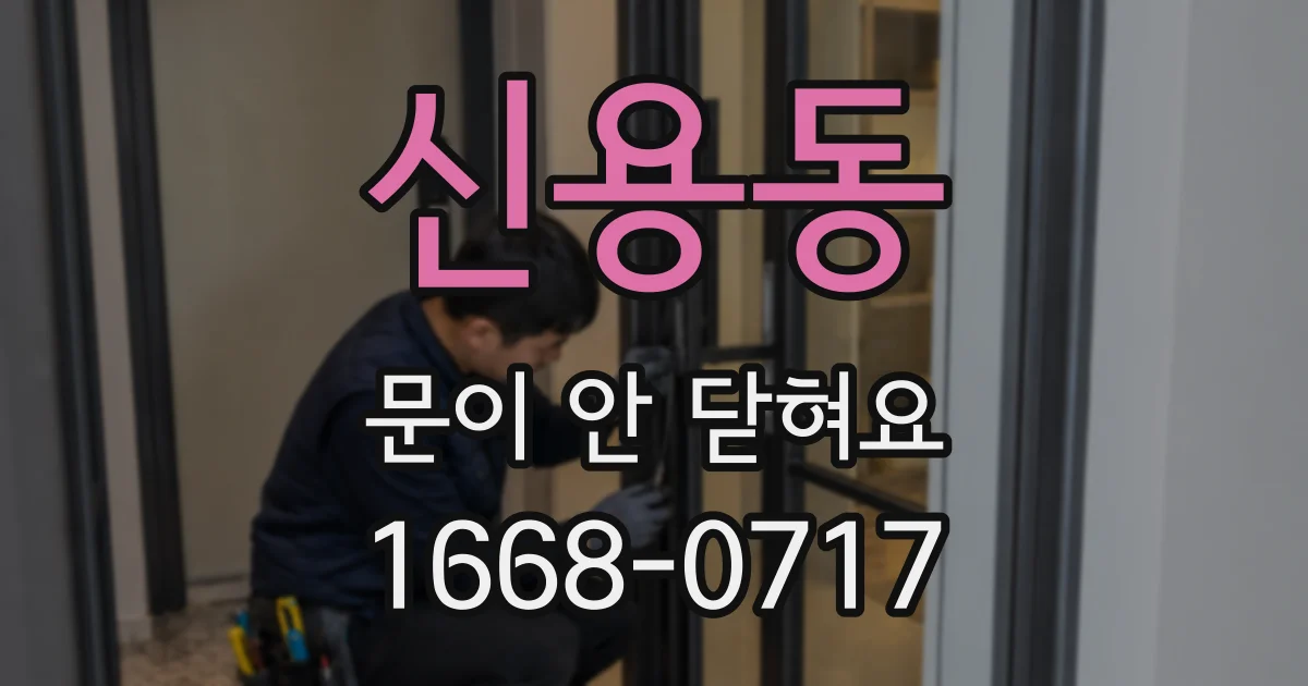 신용동 문이 안 닫혀요