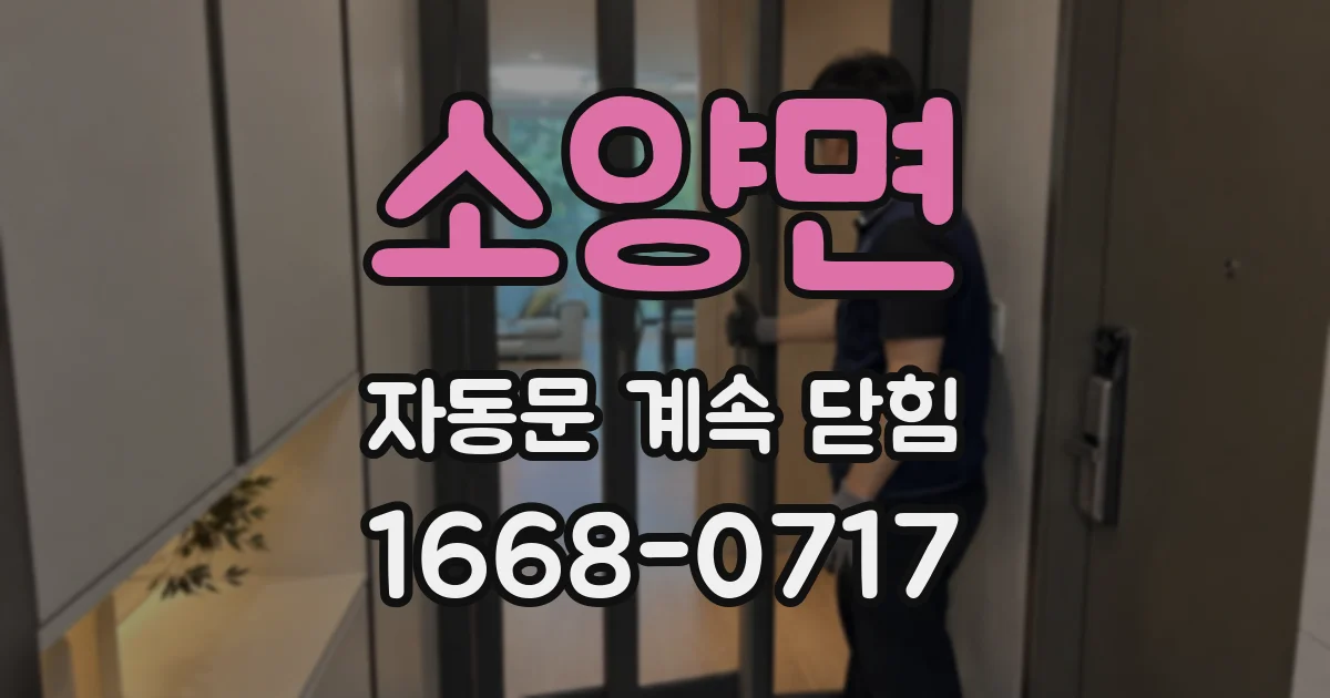 소양면 자동문 계속 닫힘