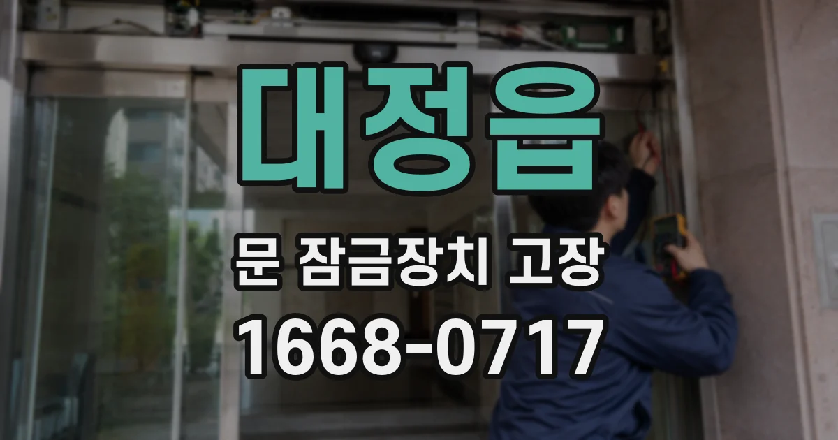 대정읍 문 잠금장치 고장