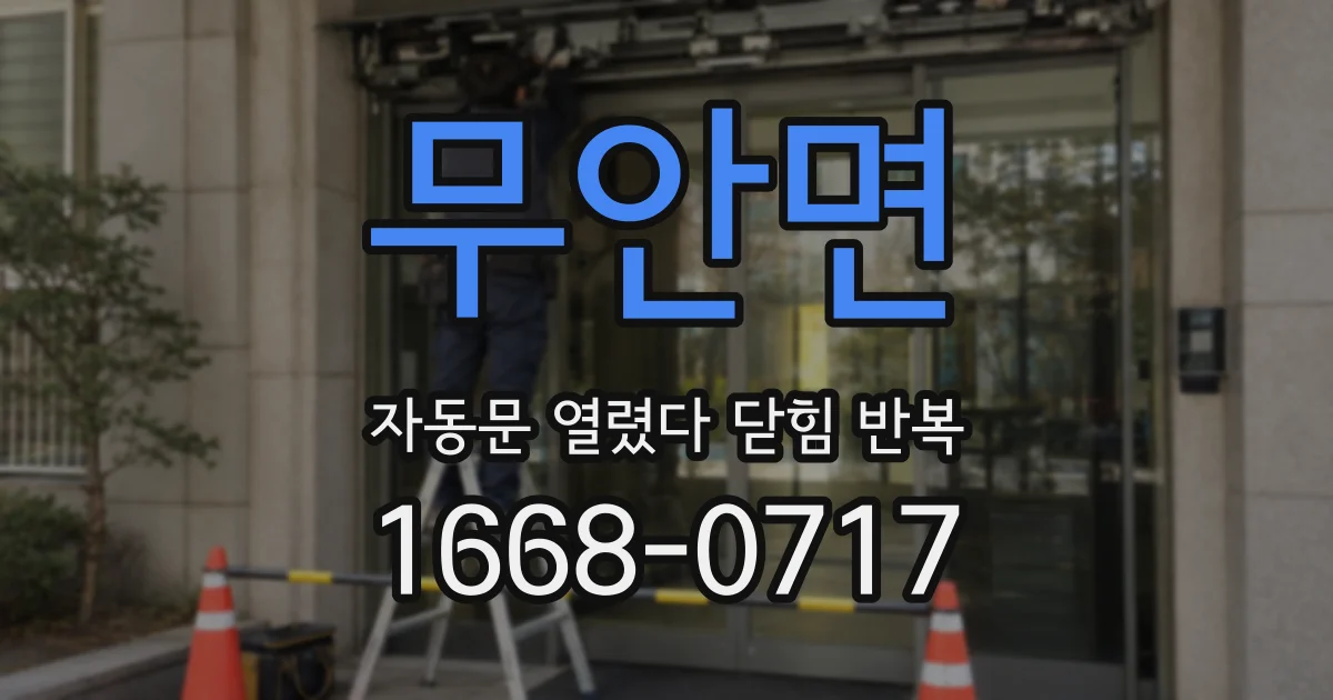 무안면 자동문 열렸다 닫힘 반복 현상은 문이 열리자마자 다시 닫히거나, 한 번 멈춘 뒤 재가동되며 반복되는 경우가 많습니다.