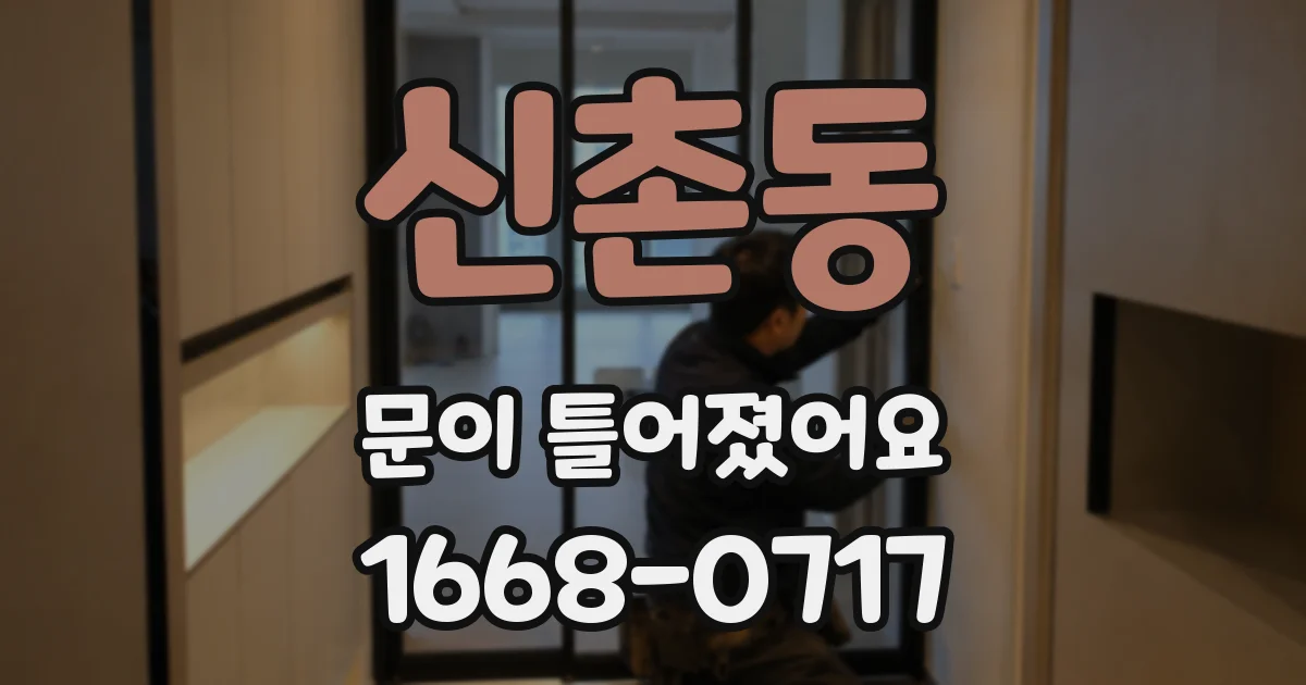 신촌동 문이 틀어졌어요