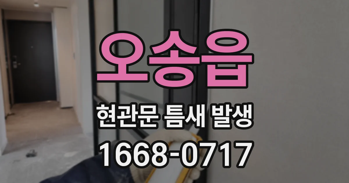 오송읍 현관문 틈새 발생