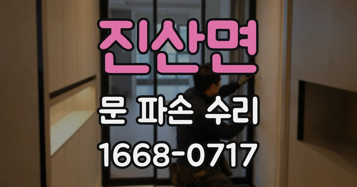 진산면 문 파손 수리