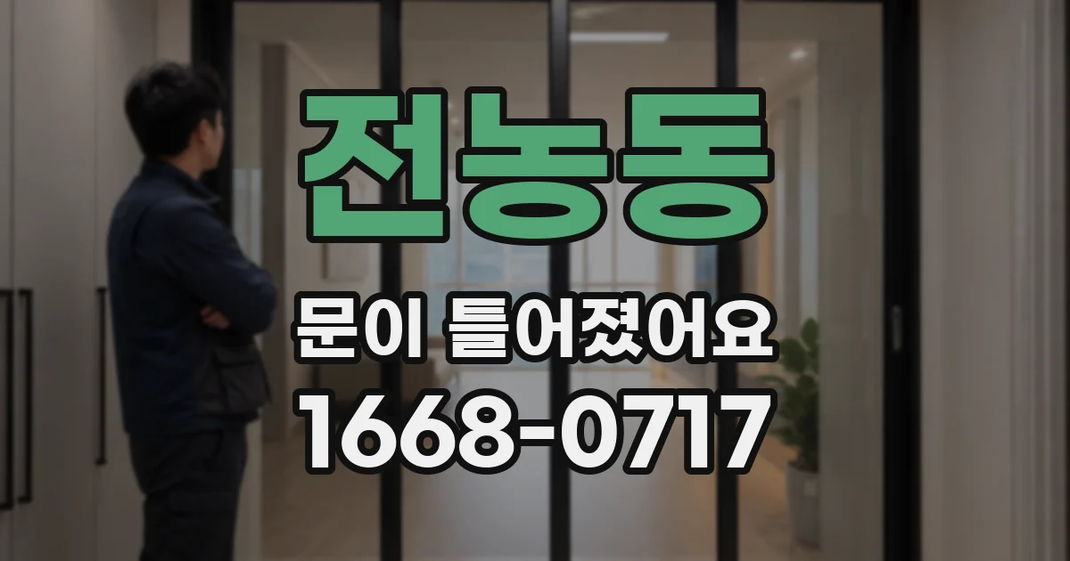 전농동 문이 틀어졌어요