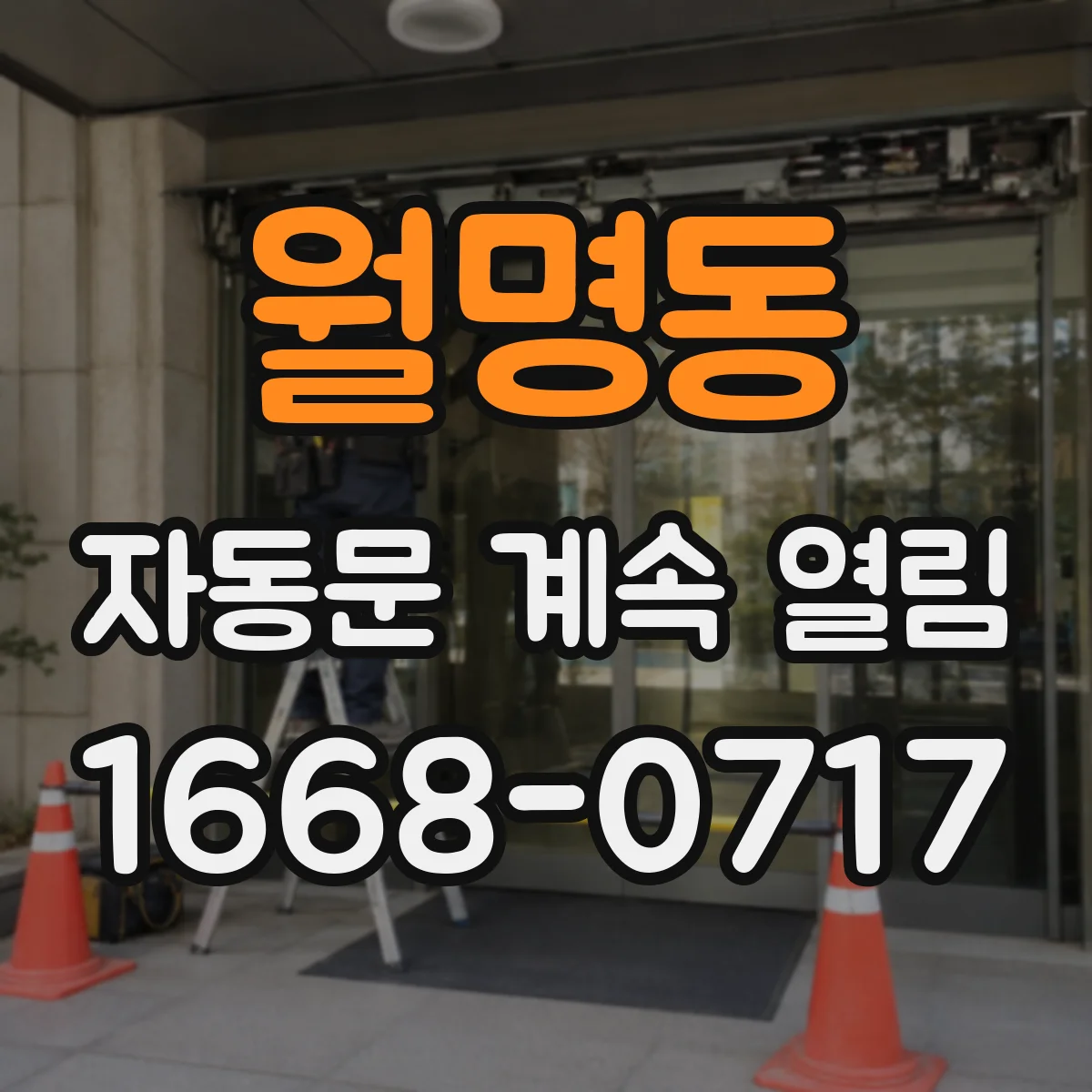 월명동 자동문 계속 열림
