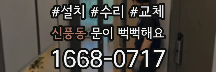 신풍동 문이 뻑뻑해요