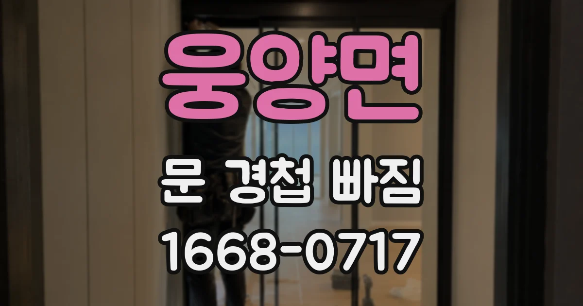 웅양면 문 경첩 빠짐
