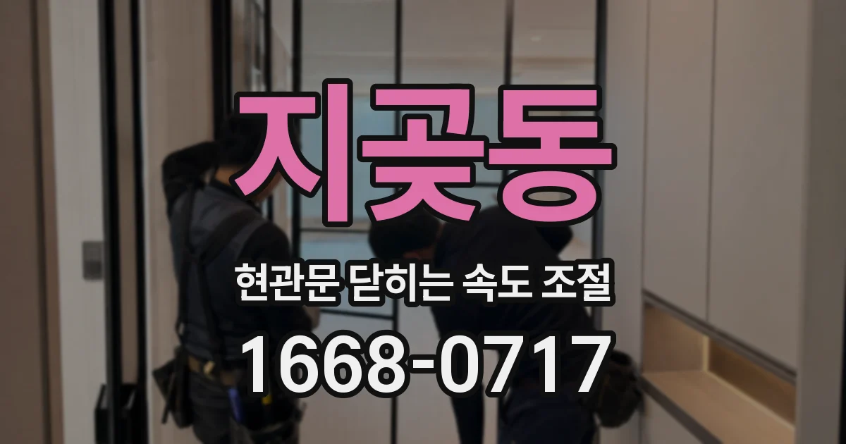 지곶동 현관문 닫히는 속도 조절