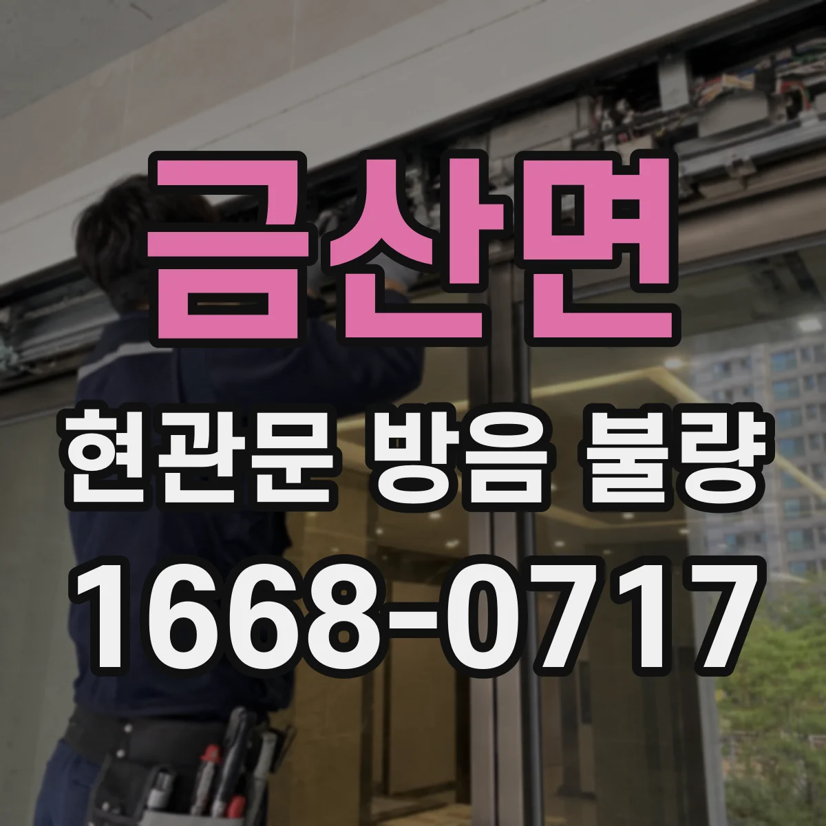 금산면 현관문 방음 불량