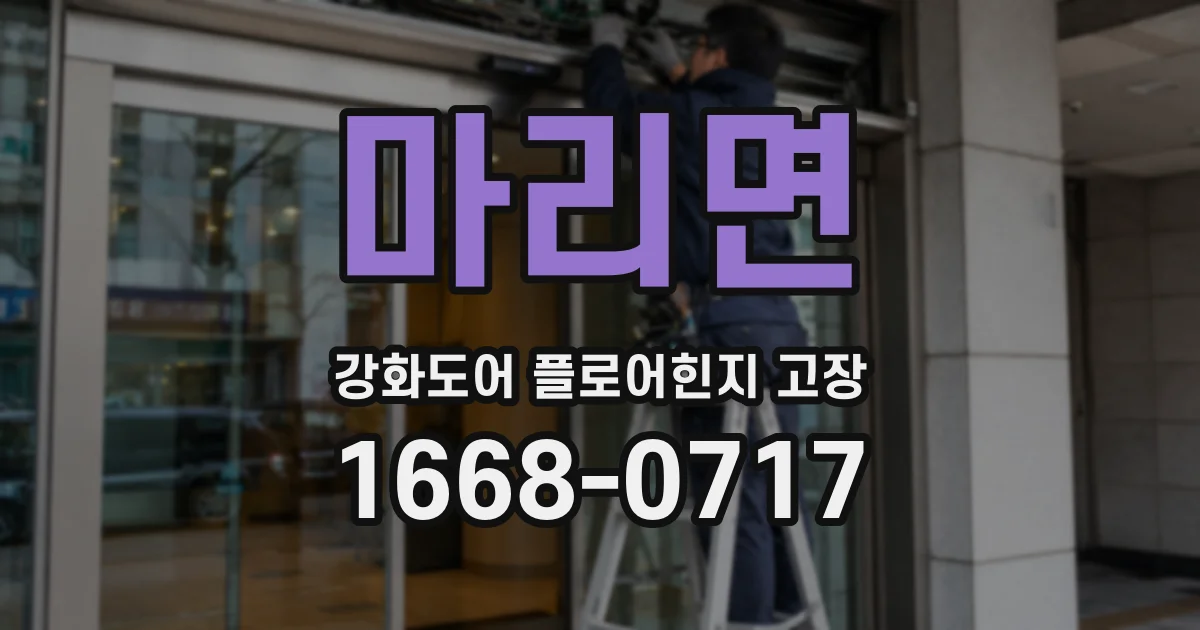 마리면 강화도어 플로어힌지 고장