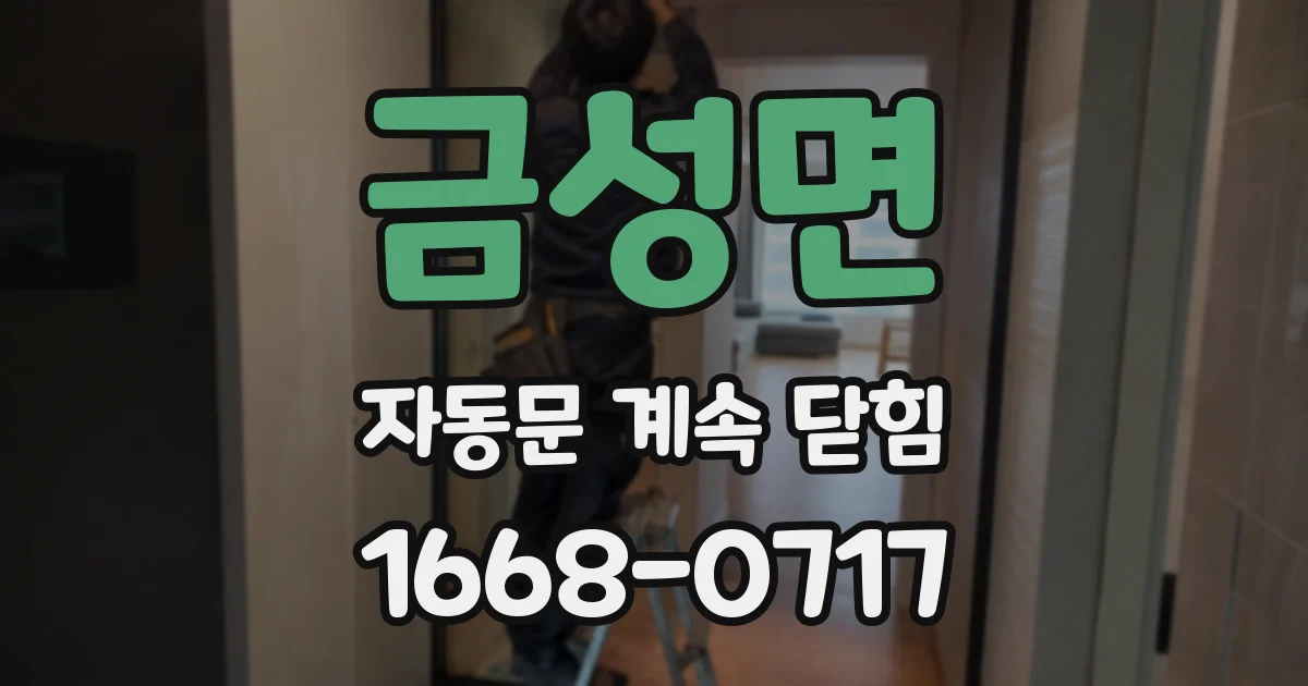 금성면 자동문 계속 닫힘