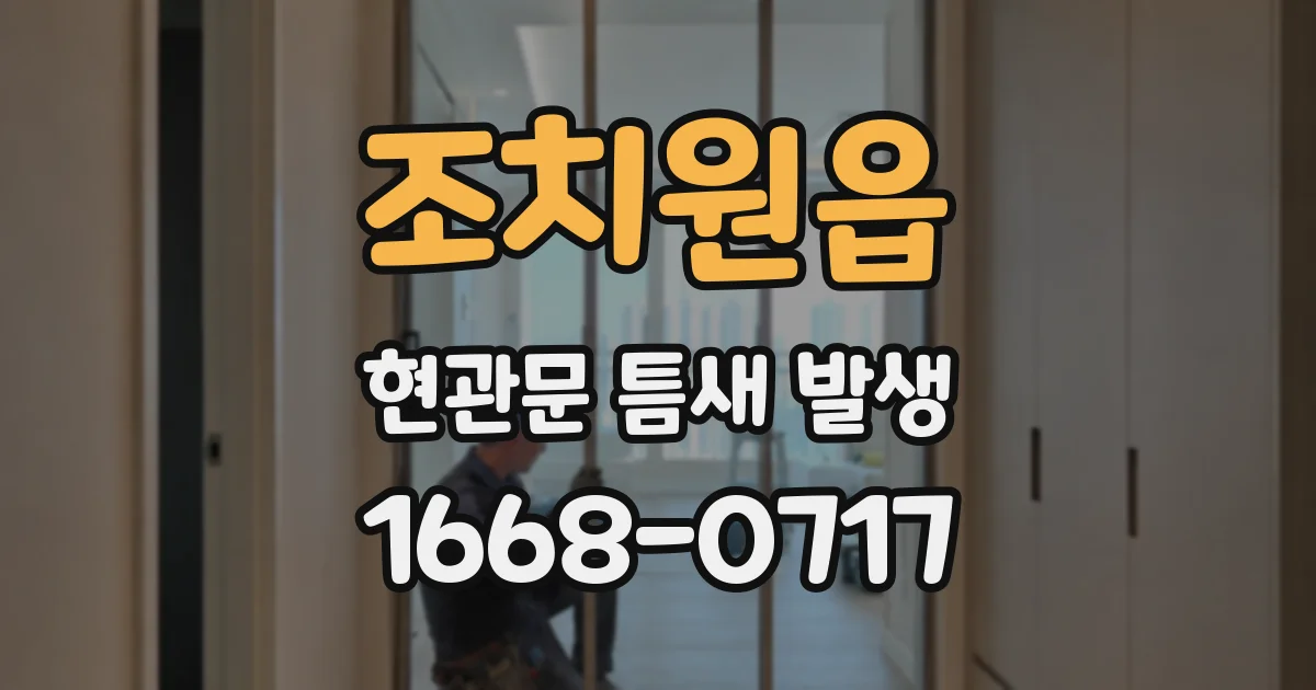 조치원읍 현관문 틈새 발생