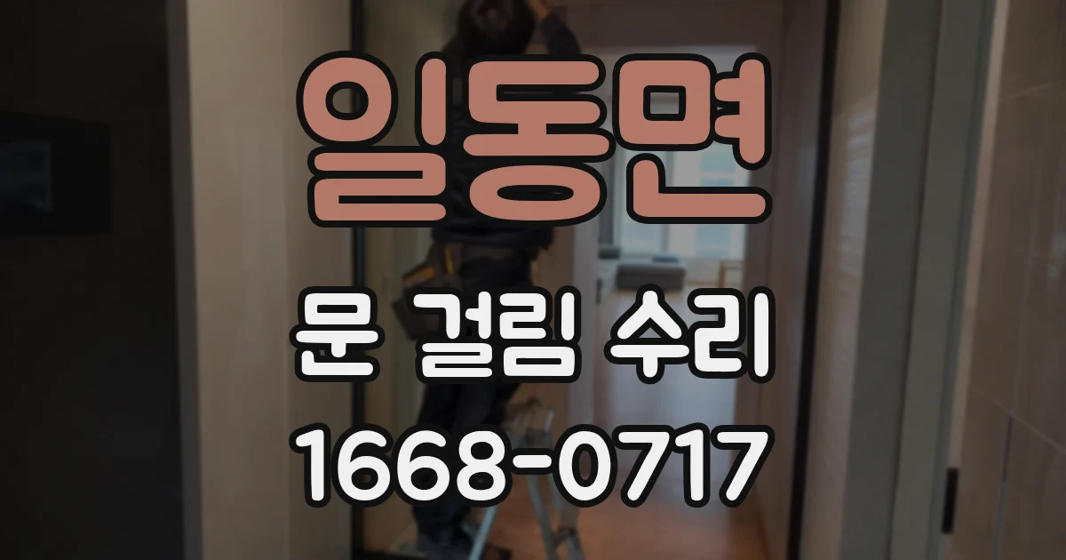 일동면 문 걸림 수리